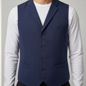 Perry Ellis Navy Blue Suit Vest Medium NWT